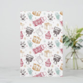Farbenfrohe Weihnachtsmuster Briefpapier (Stehend Vorderseite)