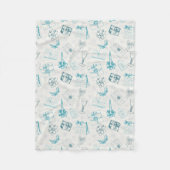 Farbenfrohe Weihnachtsmuster Fleecedecke (Vorderseite)