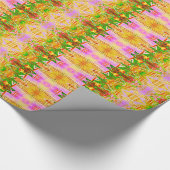 Farbenfrohe Weihnachtsmuster Geschenkpapier (Ecke)