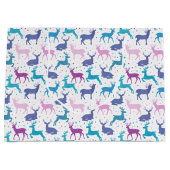 Farbenfrohe Weihnachtsmuster Große Geschenktüte (Vorderseite)