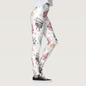 Farbenfrohe Weihnachtsmuster Leggings (Rechts)