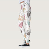 Farbenfrohe Weihnachtsmuster Leggings (Links)