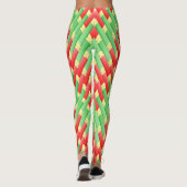 Farbenfrohe Weihnachtsmuster Leggings (Rückseite)