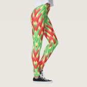 Farbenfrohe Weihnachtsmuster Leggings (Rechts)