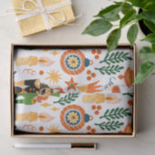 Farbenfrohe Weihnachtsmuster mit Nutcrackern Seidenpapier (Geschenk)