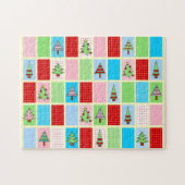 Farbenfrohe Weihnachtsmuster Puzzle (Horizontal)