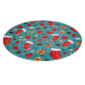Farbenfrohe Weihnachtsmuster Schneidebrett (Ecke)