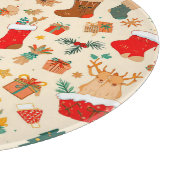Farbenfrohe Weihnachtsmuster Schneidebrett (Ecke)
