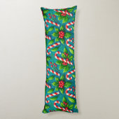 Farbenfrohe Weihnachtsmuster Seitenschläferkissen (Rückseite (Vertikal))