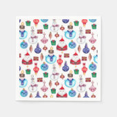 Farbenfrohe Weihnachtsmuster Serviette (Vorderseite)