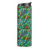 Farbenfrohe Weihnachtsmuster Thermosbecher (Nach links gedreht)