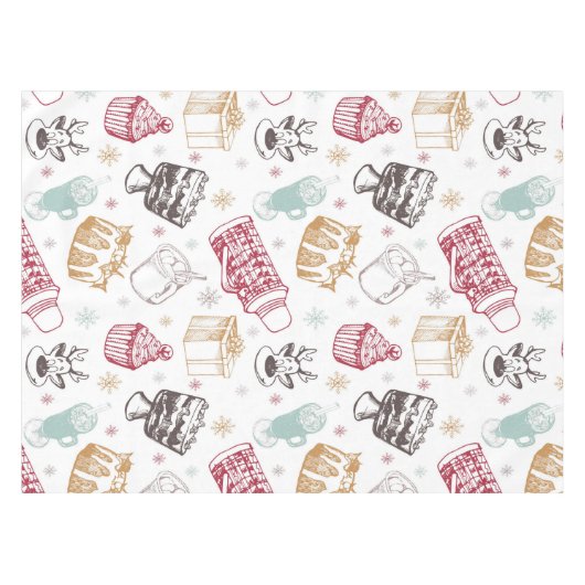 Farbenfrohe Weihnachtsmuster Tischdecke (Vorderseite (Horizontal))