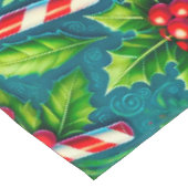 Farbenfrohe Weihnachtsmuster Tischdecke (Schrägansicht)