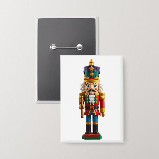 Farbenfrohe Weihnachtsnachtscreme Button (Vorderseite/Rückseite)