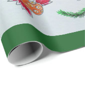 Farbenfrohe Weihnachtsobjekte auf der Seite W Geschenkpapier (Rolleneckpunkt)