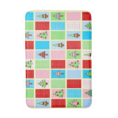 Farbenfrohe Weihnachtsplätze Badematte (Vorderseite Vertikal)