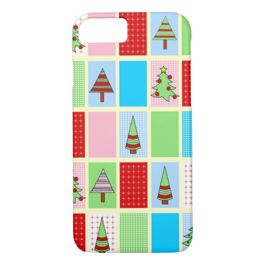 Farbenfrohe Weihnachtsplätze Case-Mate iPhone Hülle (Rückseite)