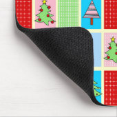 Farbenfrohe Weihnachtsplätze Mousepad (Ecke)