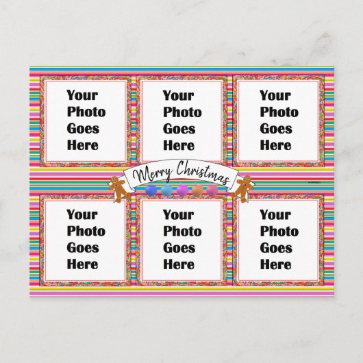 Farbenfrohe Weihnachtspostkarte HAMbWG Postkarte (Vorderseite)