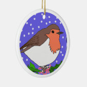 Farbenfrohe Weihnachtsrobbe Traditionell Keramik Ornament (Rechts)