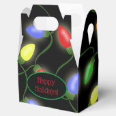 Farbenfrohe Weihnachtssaitenlichter Geschenkschachtel (Geöffnet)