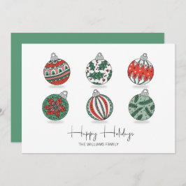 Farbenfrohe Weihnachtsschmuck Feiertagskarte