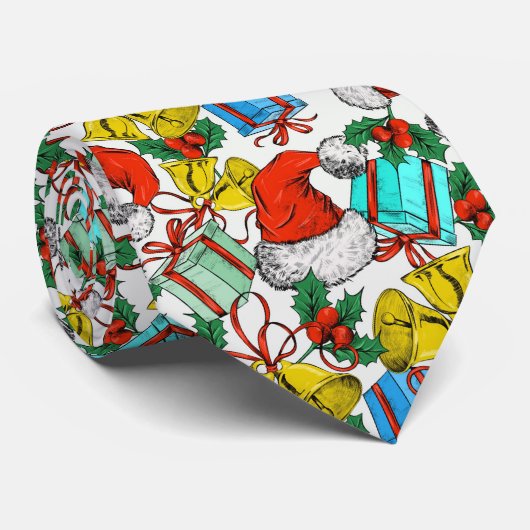Farbenfrohe Weihnachtsschmuck Holidays Neck Tie Krawatte (Gerollt)