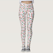 Farbenfrohe Weihnachtsschmuck im Stil des Mittelal Leggings (Vorderseite)