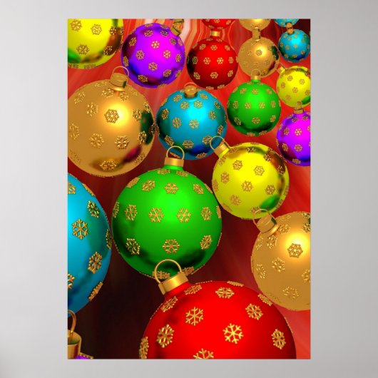 Farbenfrohe Weihnachtsschmuck Jamboree Poster (Vorne)