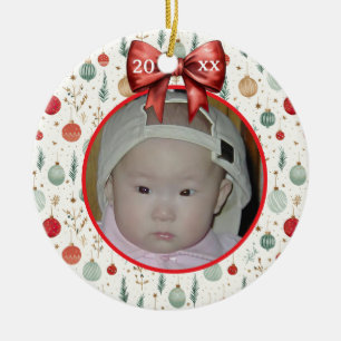 Farbenfrohe Weihnachtsschmuck Personalisiertes Fot