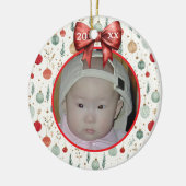 Farbenfrohe Weihnachtsschmuck Personalisiertes Fot (Links)