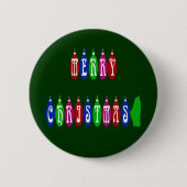 Farbenfrohe Weihnachtsschmuck Schriftart Button (Vorderseite)
