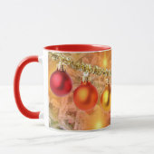 Farbenfrohe Weihnachtsschmuck Tasse (Links)