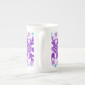 Farbenfrohe Weihnachtsschneeflocke China Porzellantasse (Rückseite)