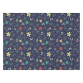 Farbenfrohe Weihnachtsschneeflocken & Blume Muster Tischdecke (Vorderseite (Horizontal))