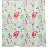 Farbenfrohe Weihnachtsschneezeit Duschvorhang (Vorderseite)