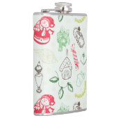 Farbenfrohe Weihnachtsschneezeit Flachmann (Rechts)