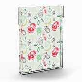 Farbenfrohe Weihnachtsschneezeit Fotoblock (Links)