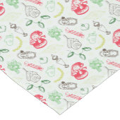 Farbenfrohe Weihnachtsschneezeit Kurzer Tischläufer (Ecke)