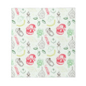 Farbenfrohe Weihnachtsschneezeit Notizblock (Vorderseite)