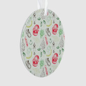 Farbenfrohe Weihnachtsschneezeit Ornament (Vorderseite)