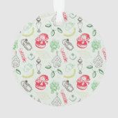 Farbenfrohe Weihnachtsschneezeit Ornament (Rückseite)