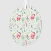 Farbenfrohe Weihnachtsschneezeit Ornament (Vorderseite)