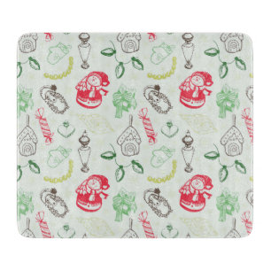 Farbenfrohe Weihnachtsschneezeit Schneidebrett