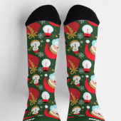 Farbenfrohe Weihnachtssocken mit Namen Socken (Oben)