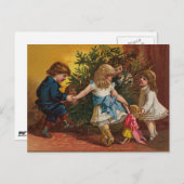 Farbenfrohe Weihnachtsspielkarte Feiertagspostkarte (Vorne/Hinten)