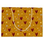 Farbenfrohe Weihnachtsthemen Große Geschenktüte (Rückseite)