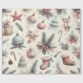 Farbenfrohe Weihnachtsverpackung Geschenkpapier (Flach)