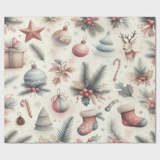 Farbenfrohe Weihnachtsverpackung Geschenkpapier (Flach)