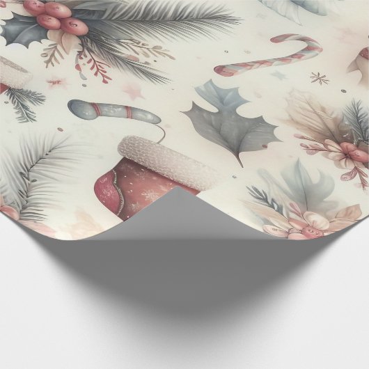 Farbenfrohe Weihnachtsverpackung Geschenkpapier (Ecke)